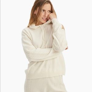 NWOT NAADAM Cashmere Cable Sleeve Hoodie